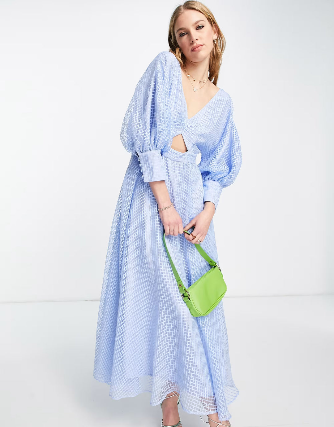 Rochie maxi ASOS, albastru