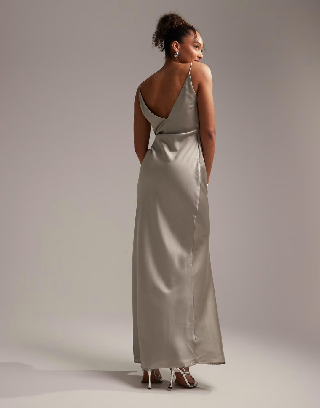 Rochie maxi ASOS, gri