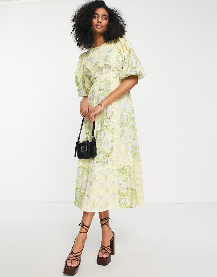 Rochie midi ASOS, mix culori