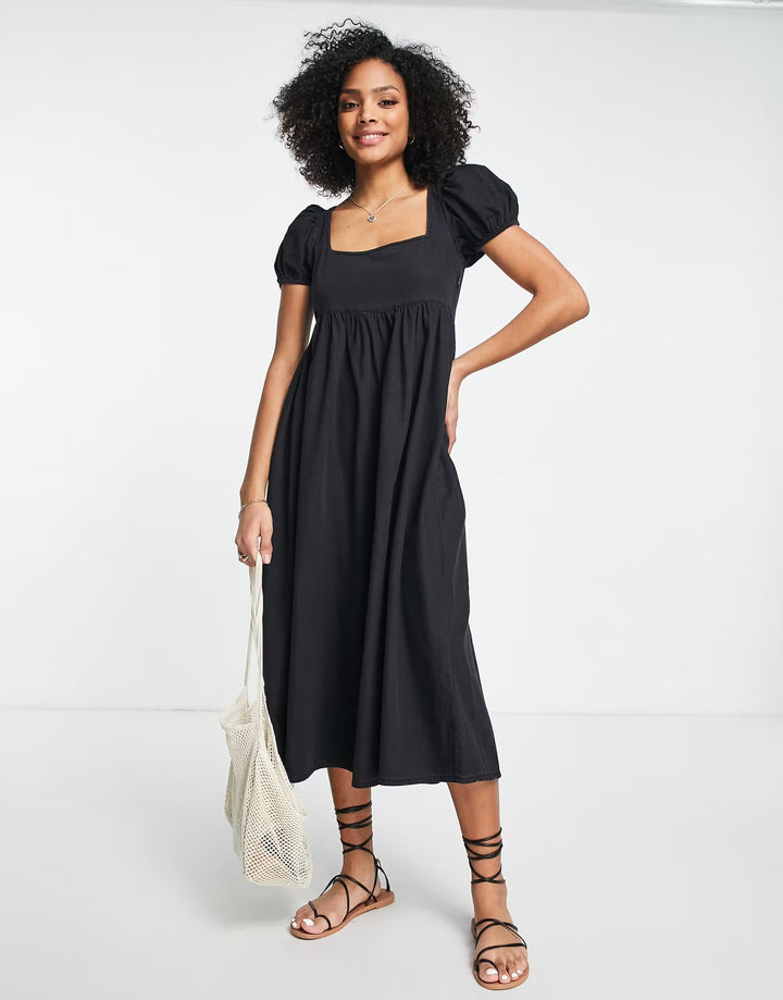 Rochie midi ASOS, negru