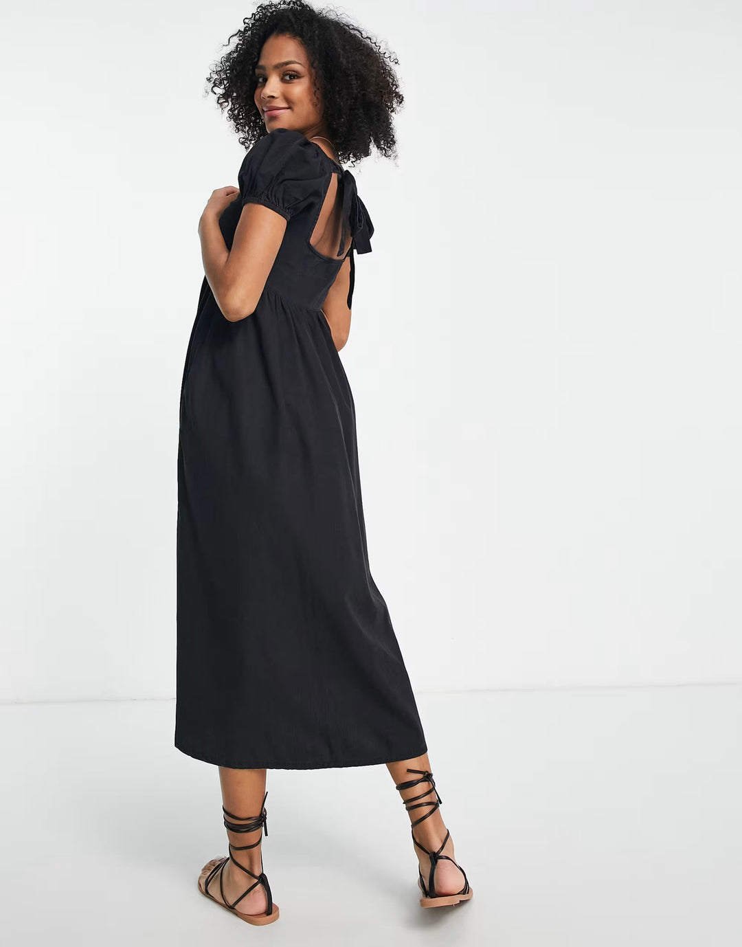Rochie midi ASOS, negru