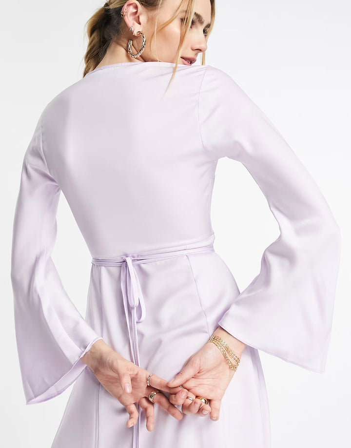 Rochie midi ASOS, mov