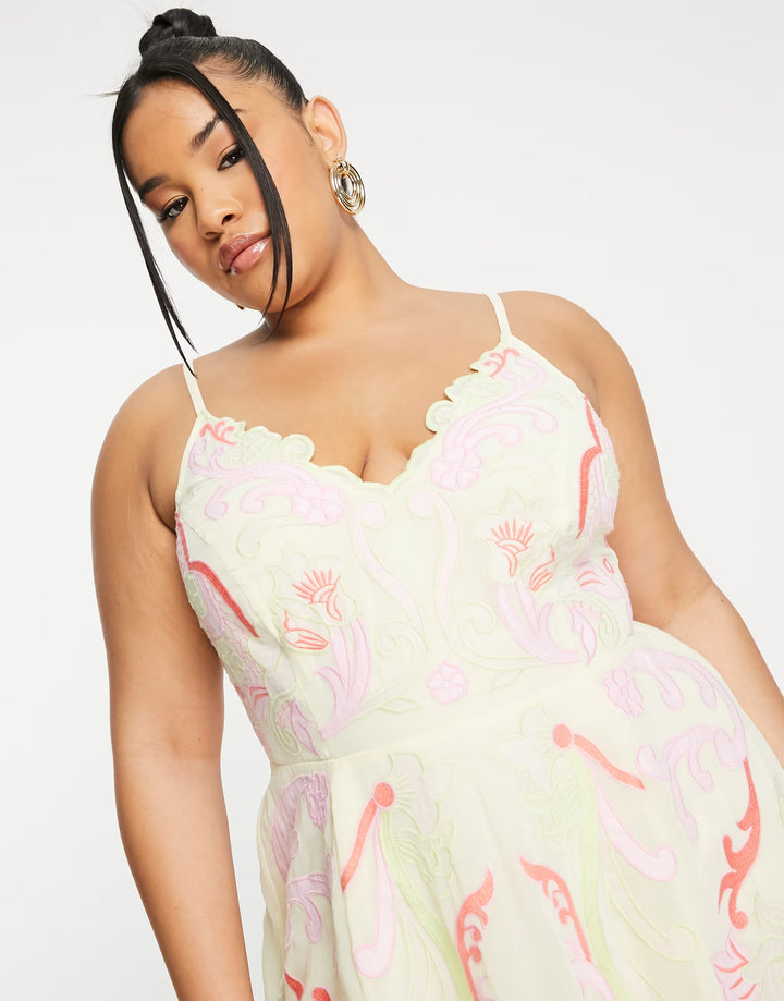 Rochie midi ASOS, galben