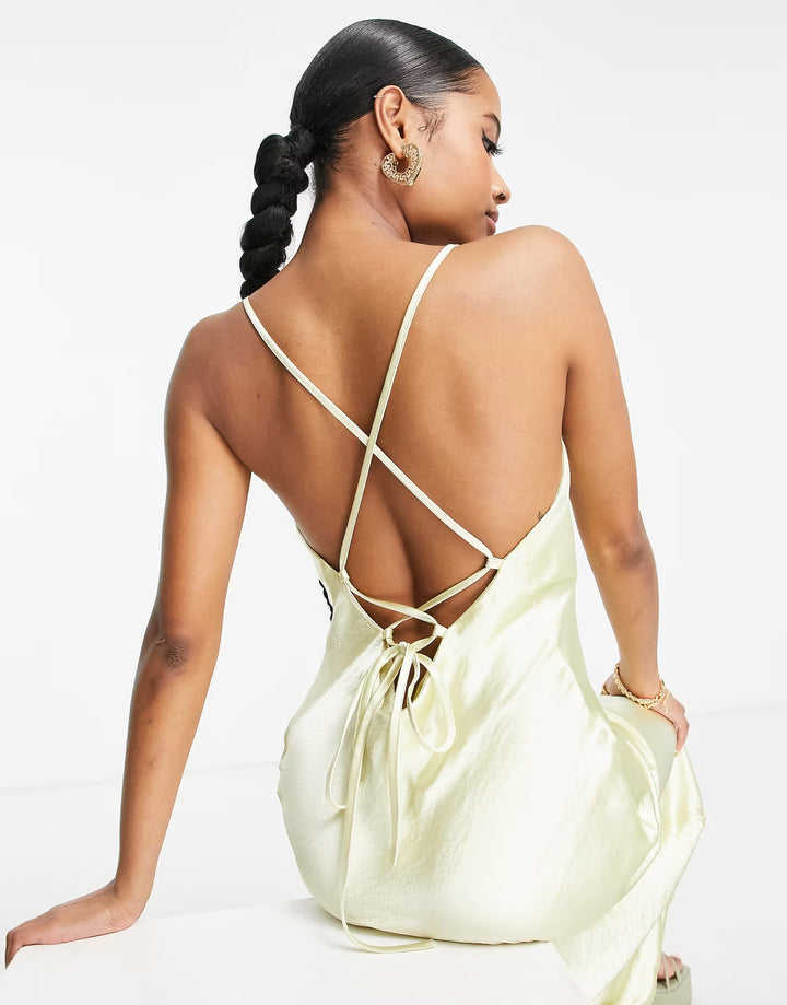 Rochie maxi ASOS, crem