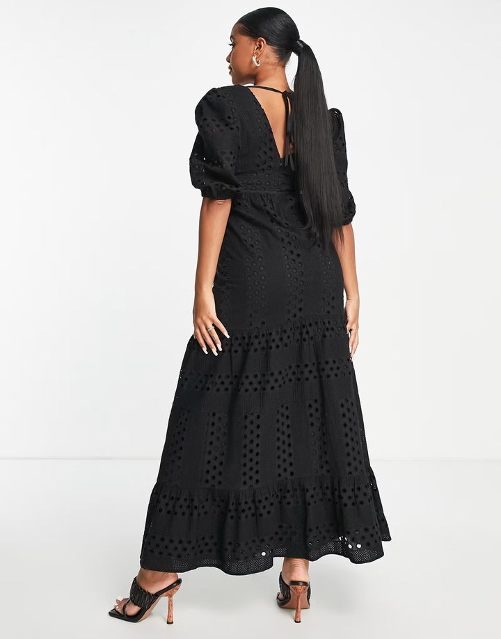 Rochie midi ASOS, negru