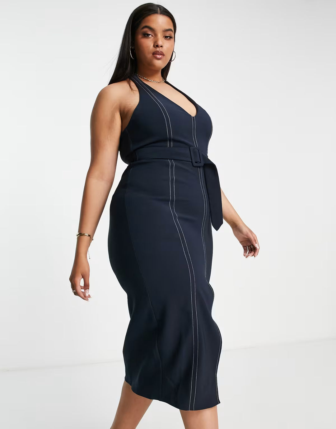 Rochie midi ASOS, albastru