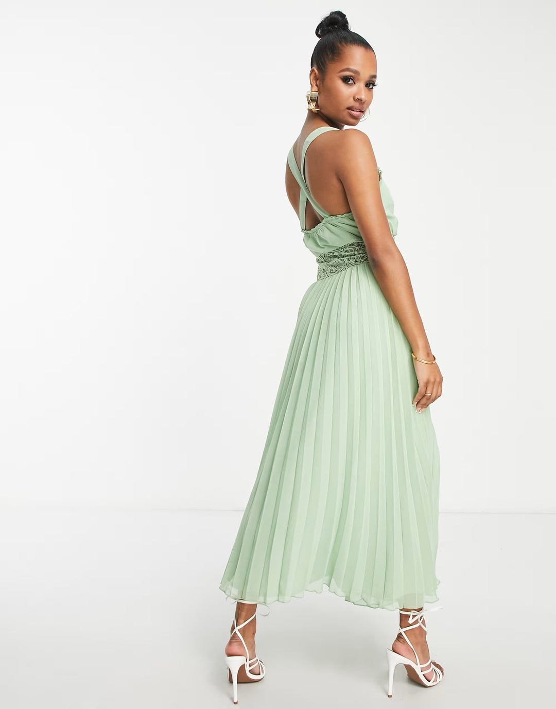 Rochie maxi ASOS, verde