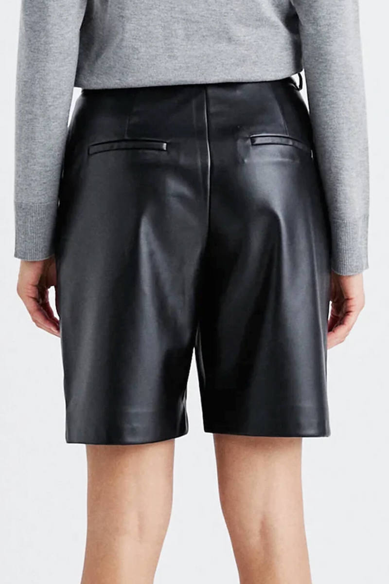 Pantaloni imitație de piele VERO MODA, negru