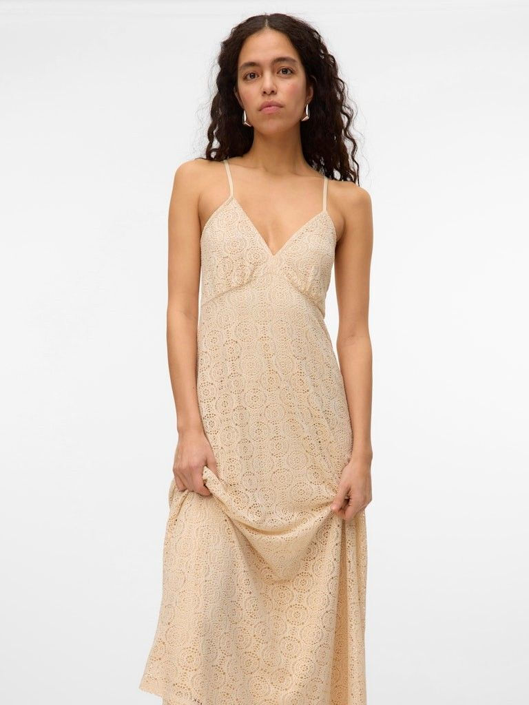 VERO MODA maxi ruha, bézs