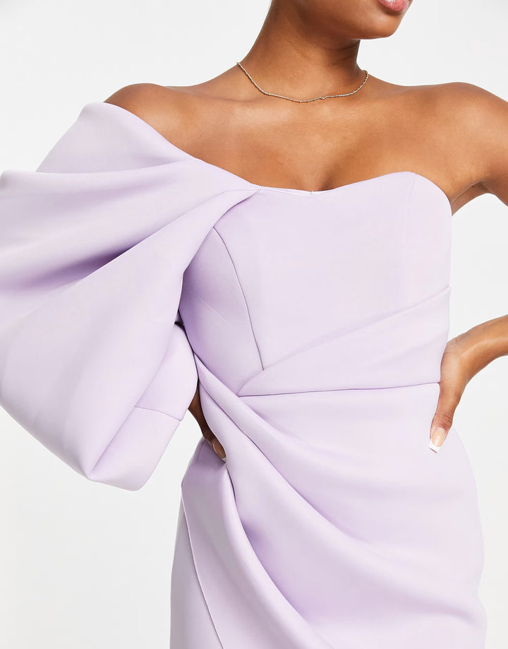 Rochie midi ASOS, mov