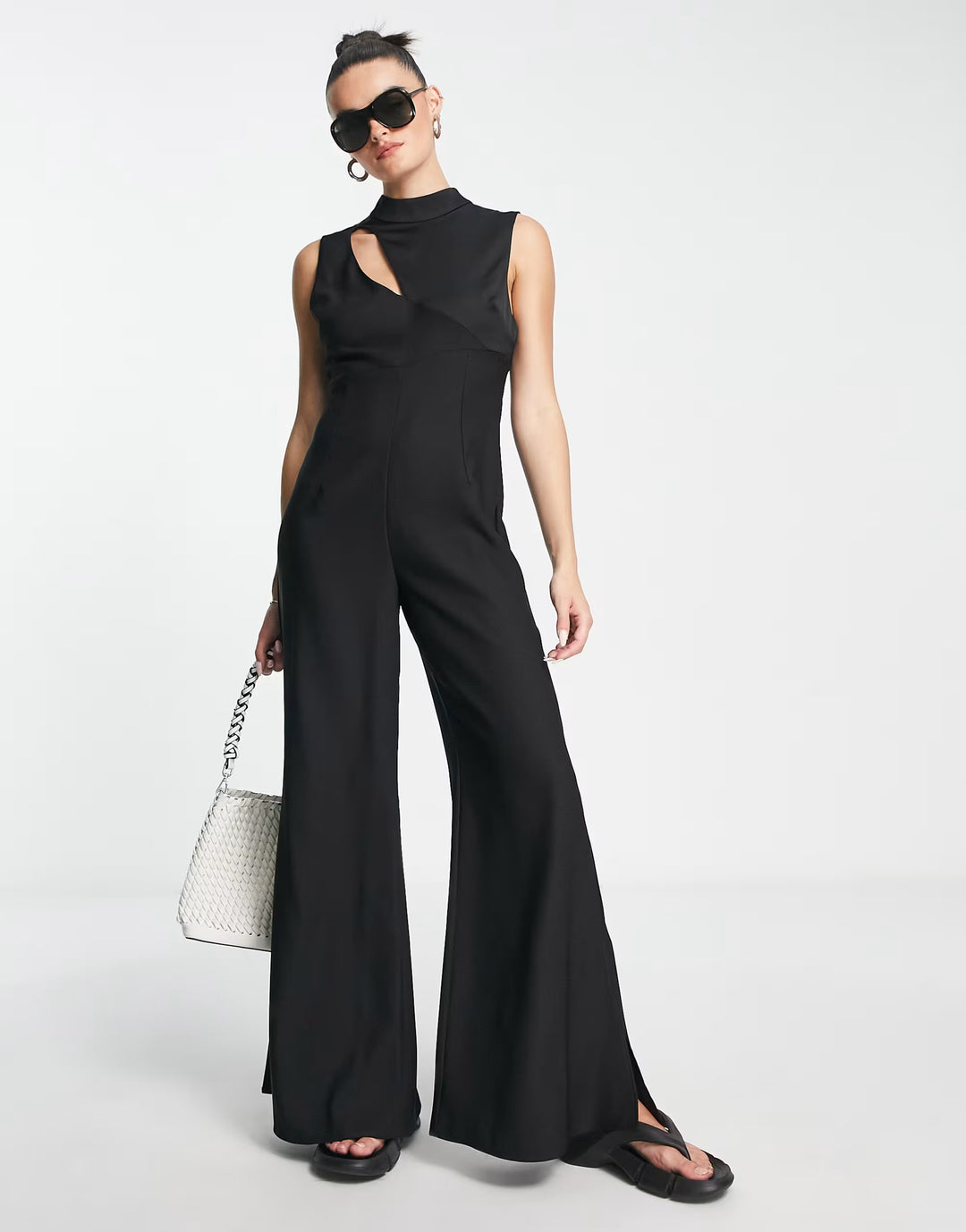 Salopetă lungă TOPSHOP, negru