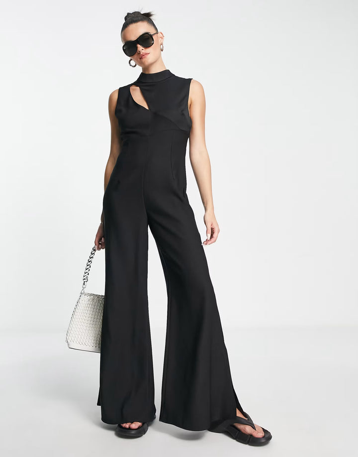 Salopetă lungă TOPSHOP, negru