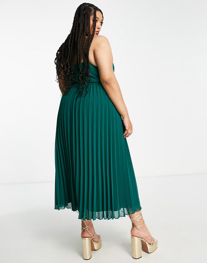 Rochie midi ASOS, verde