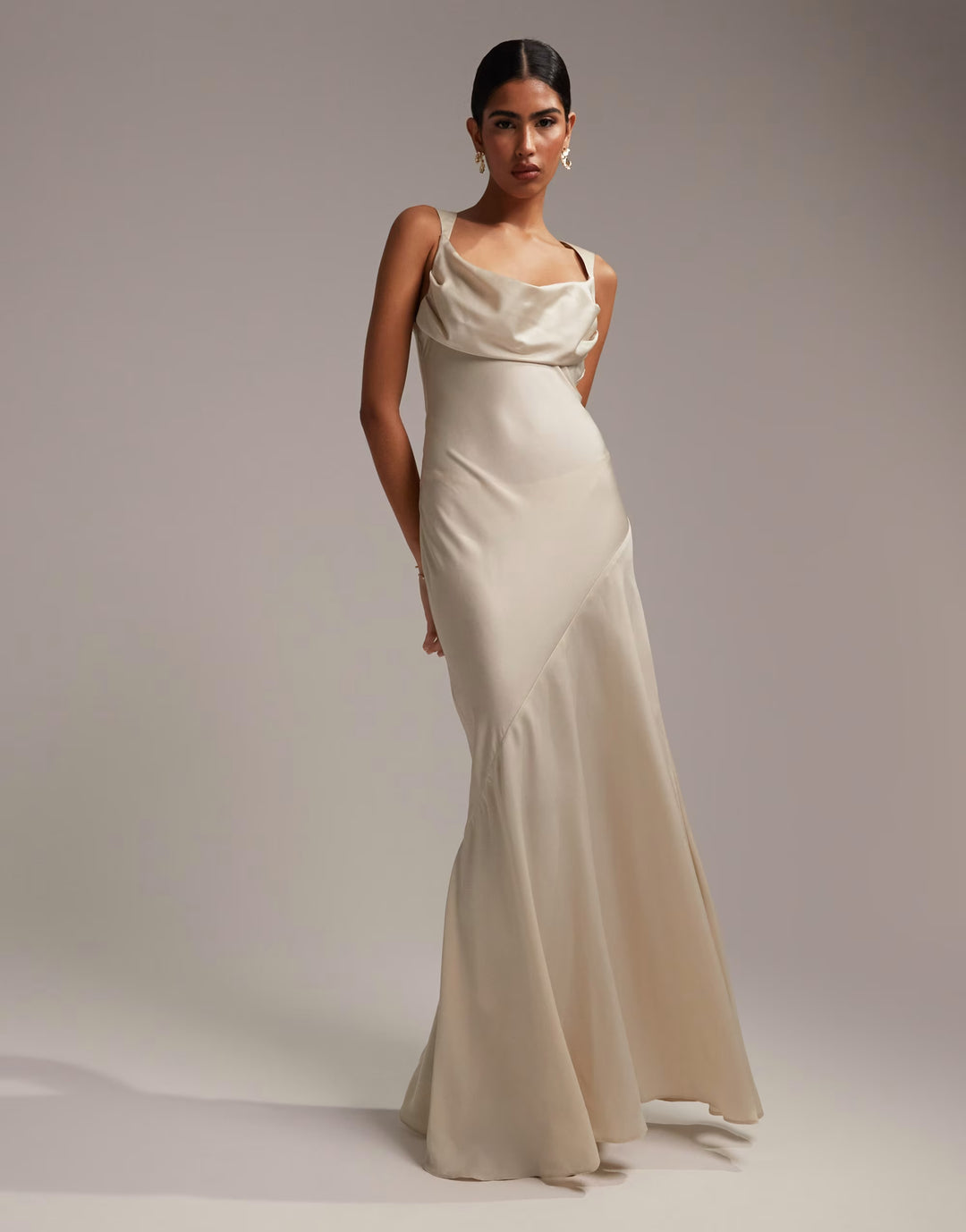 Rochie maxi ASOS, bej