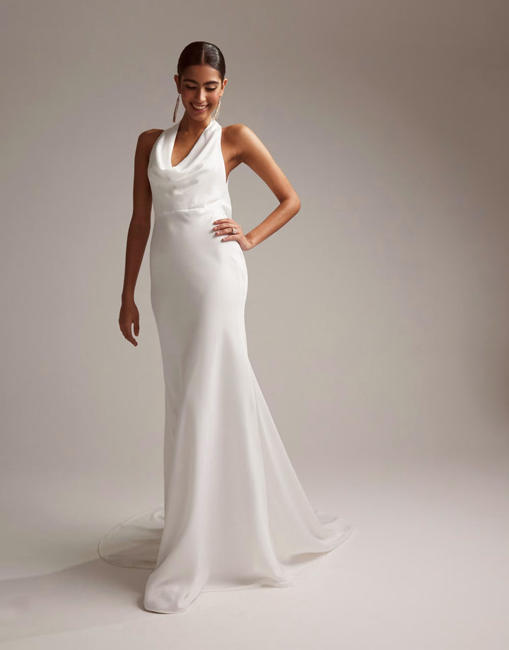 Rochie maxi ASOS, alb