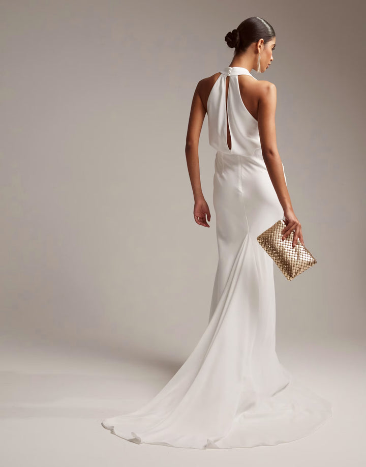 Rochie maxi ASOS, alb