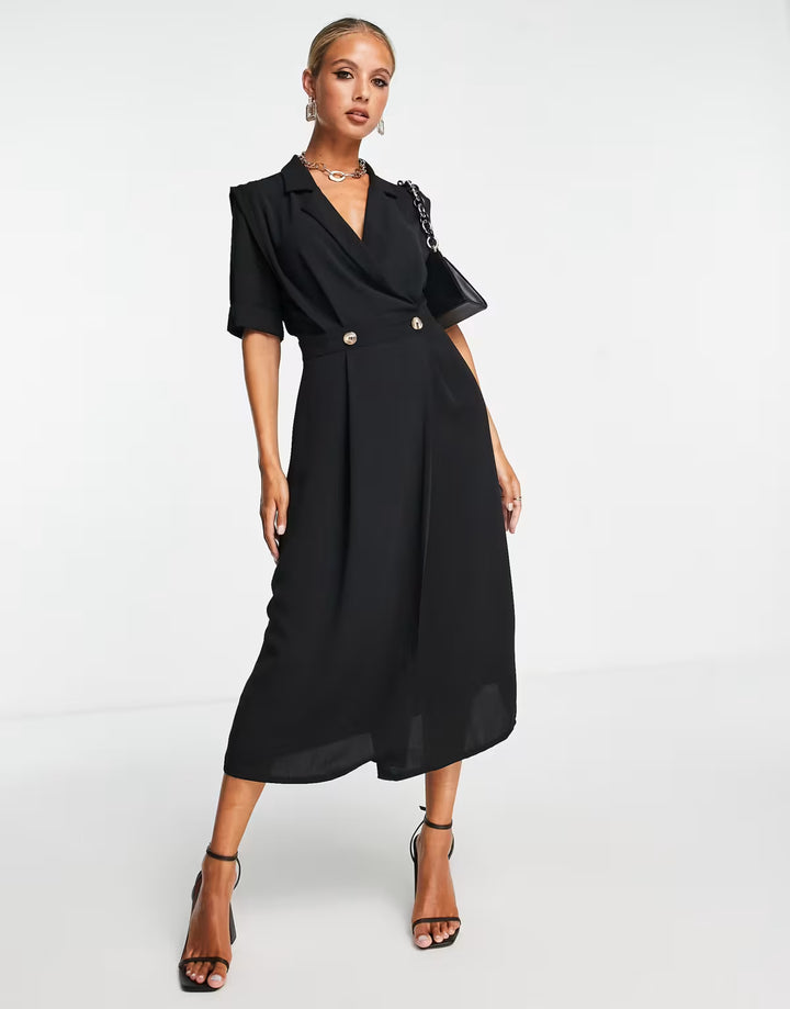 Rochie midi ASOS, negru