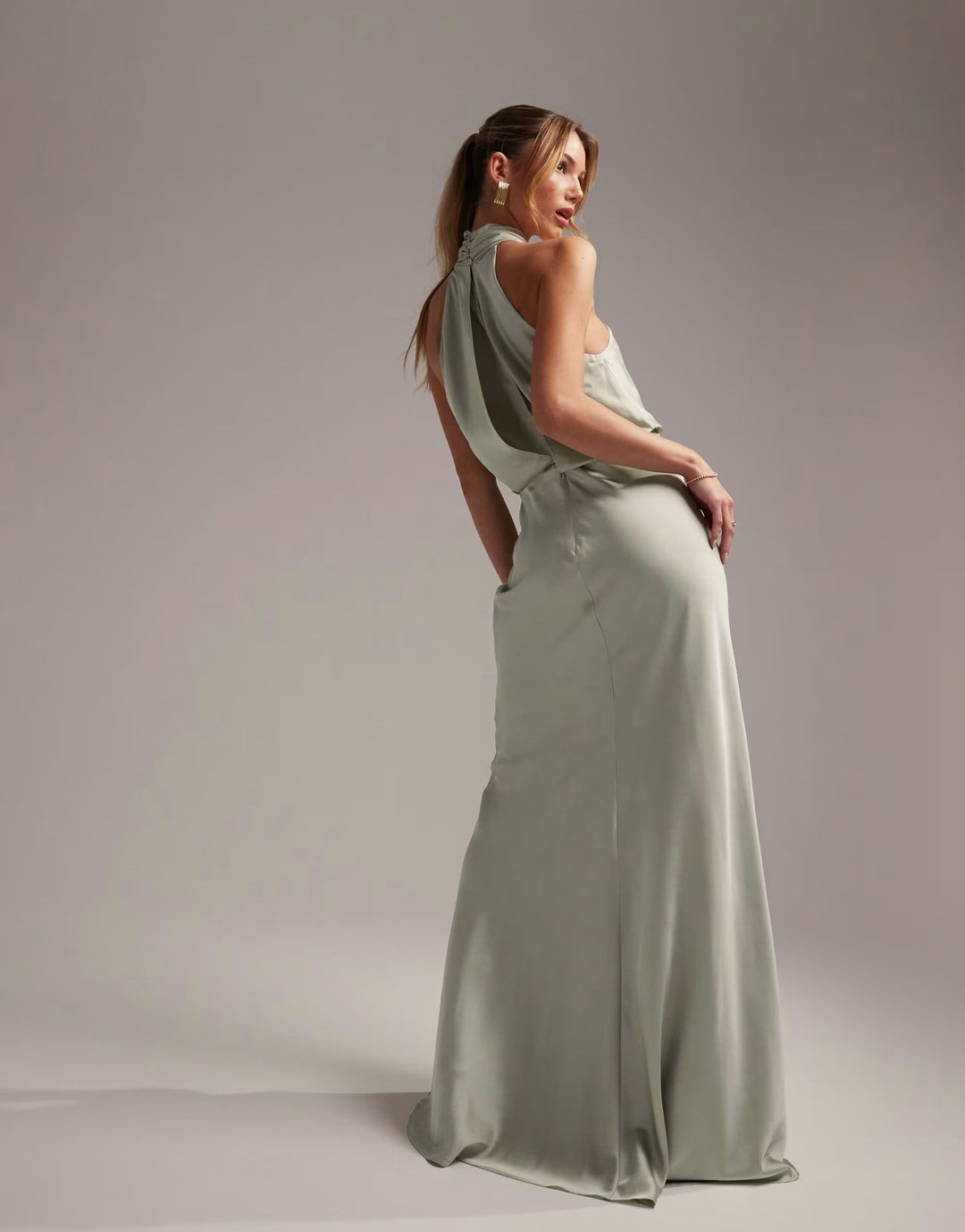 Rochie maxi ASOS, verde