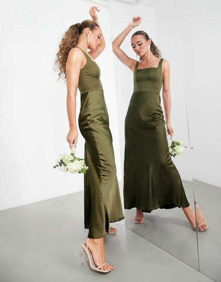 Rochie maxi ASOS, verde