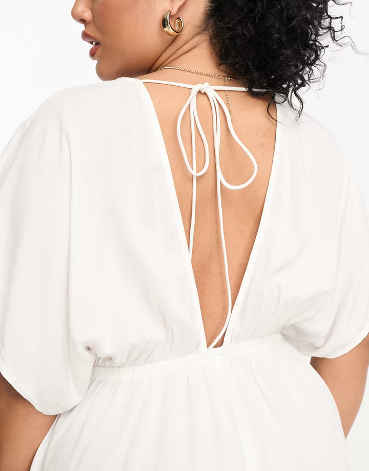 Rochie maxi ASOS, alb