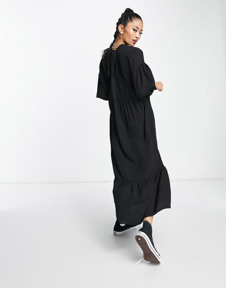 Rochie midi ASOS, negru