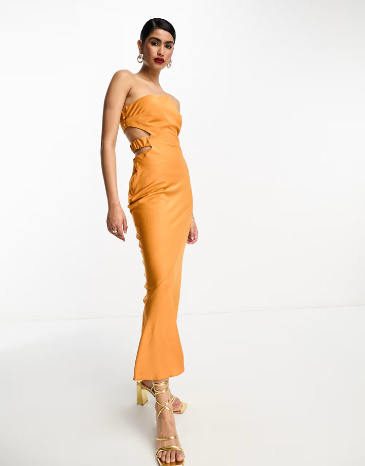 Rochie maxi ASOS, portocaliu
