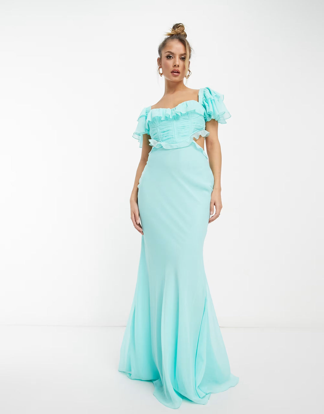 Rochie maxi ASOS, verde