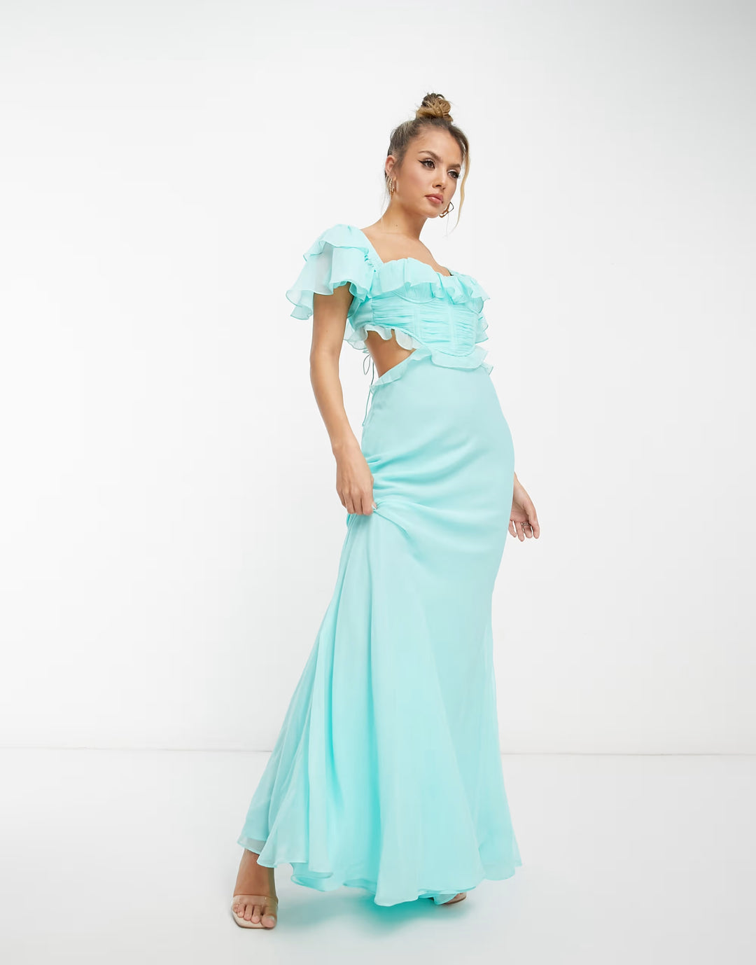 Rochie maxi ASOS, verde