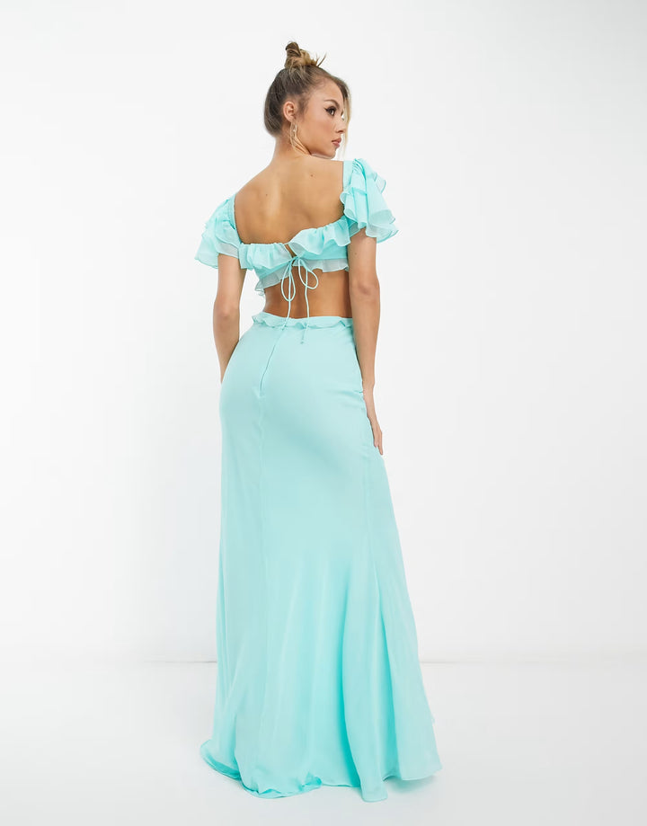 Rochie maxi ASOS, verde