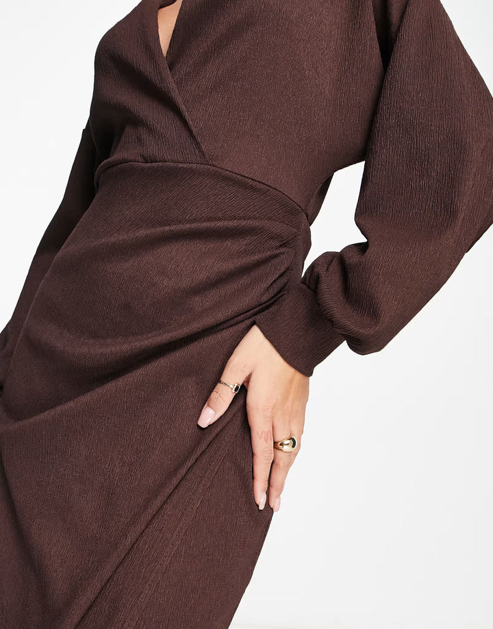 Rochie midi ASOS, maro