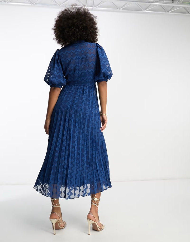 Rochie midi ASOS, albastru