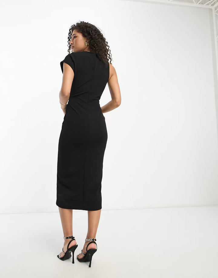 Rochie midi ASOS, negru