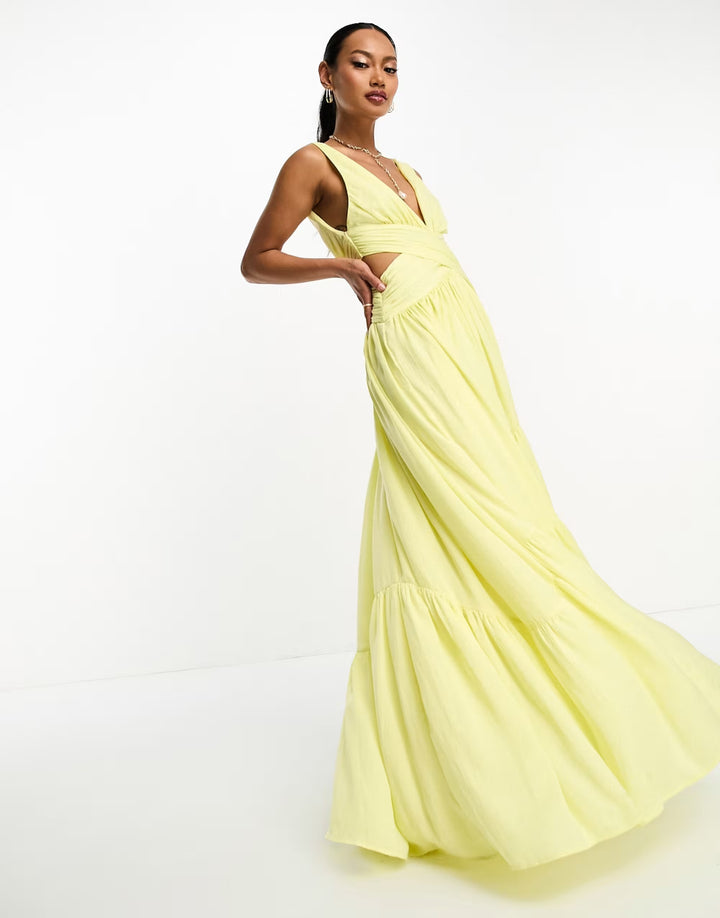 Rochie maxi ASOS, galben