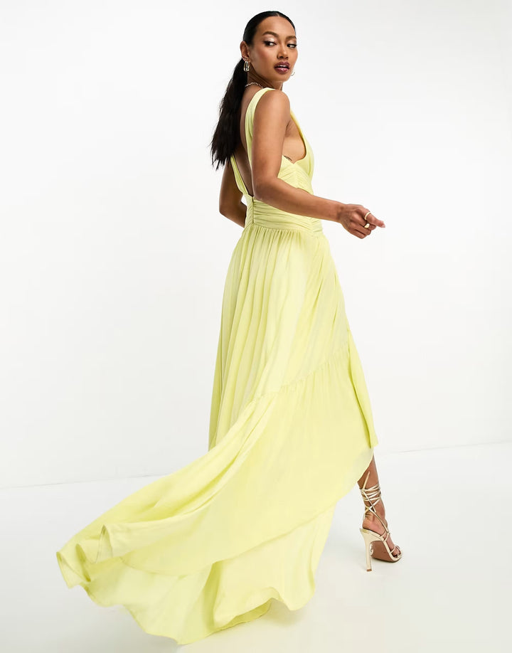 Rochie maxi ASOS, galben