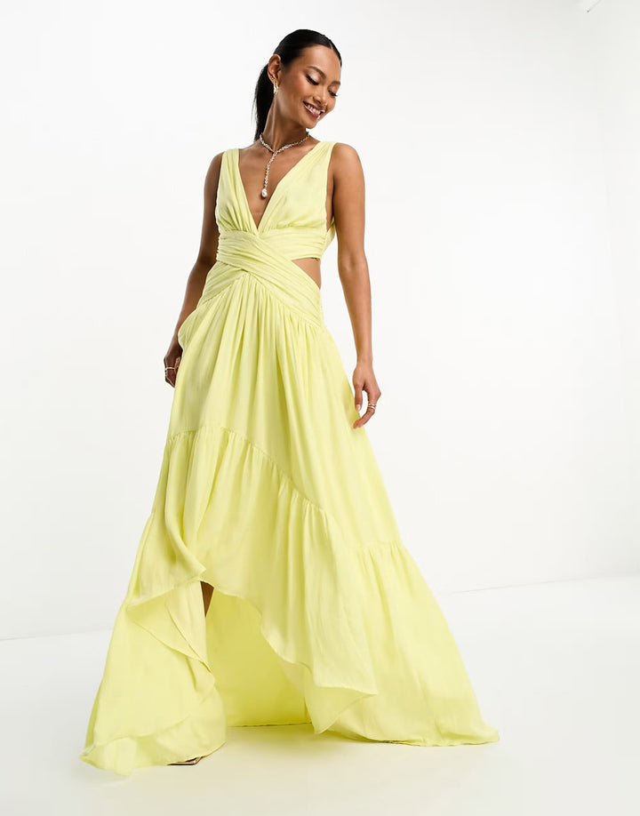 Rochie maxi ASOS, galben