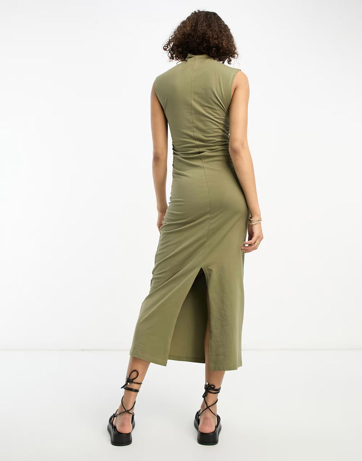 Rochie midi ASOS, verde