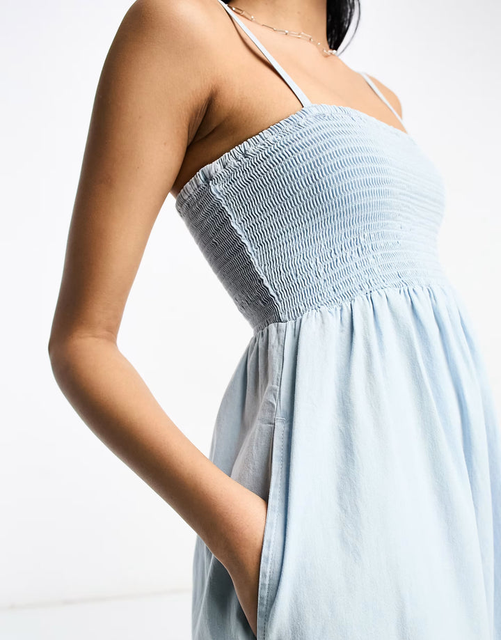 Rochie maxi ASOS, albastru