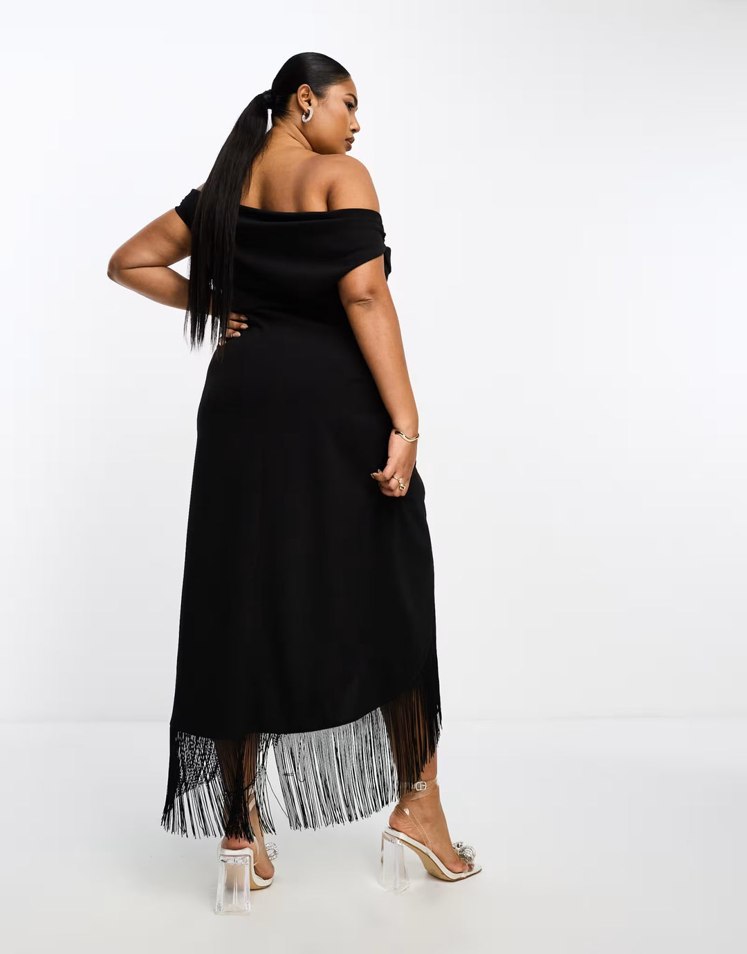 Rochie midi ASOS, negru