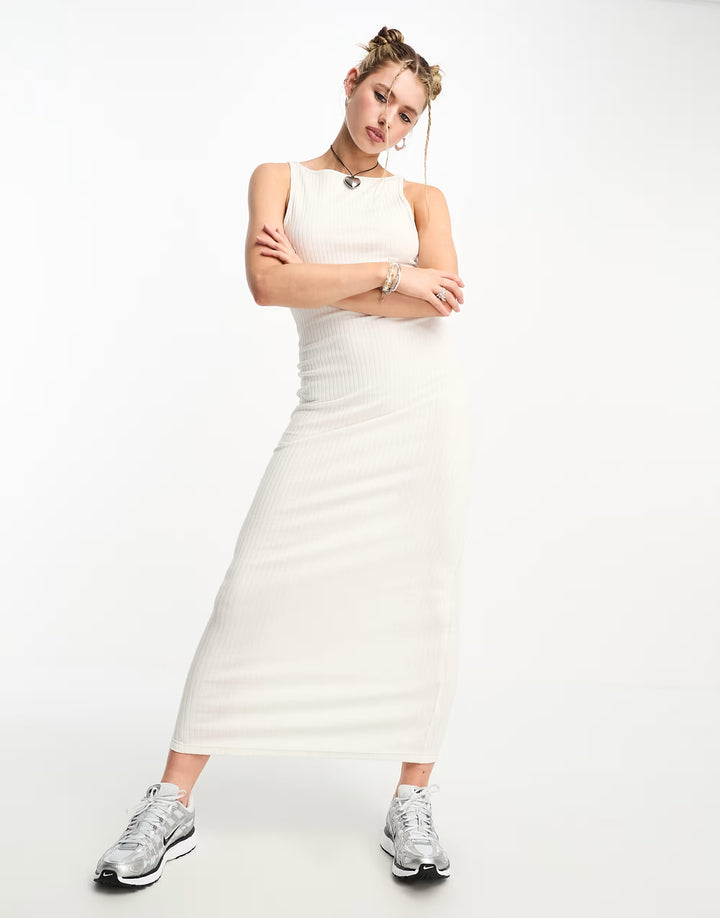 Rochie maxi ASOS, alb