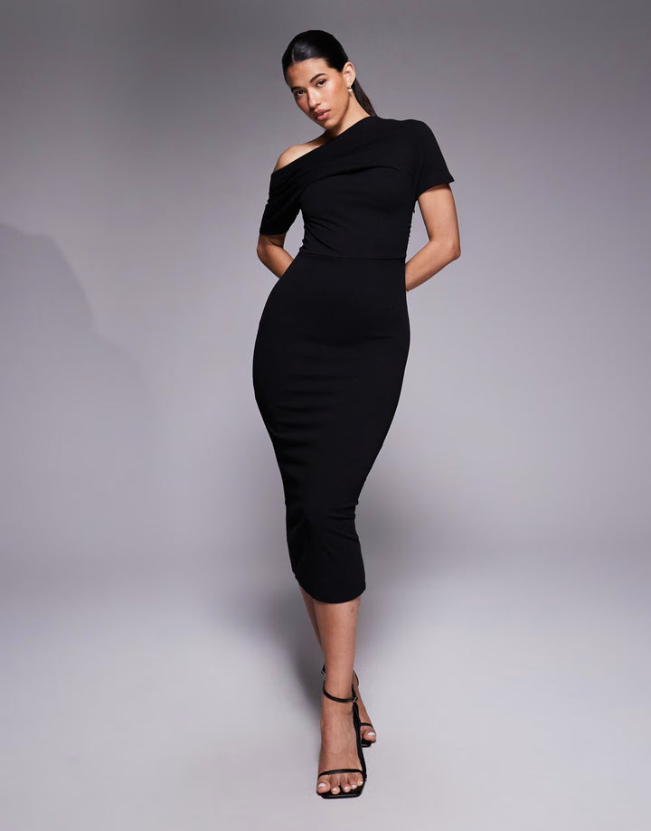 Rochie midi ASOS, negru