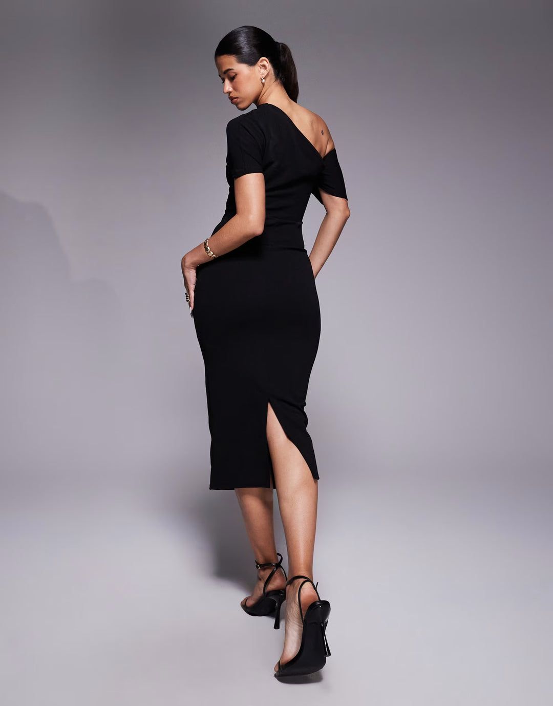 Rochie midi ASOS, negru