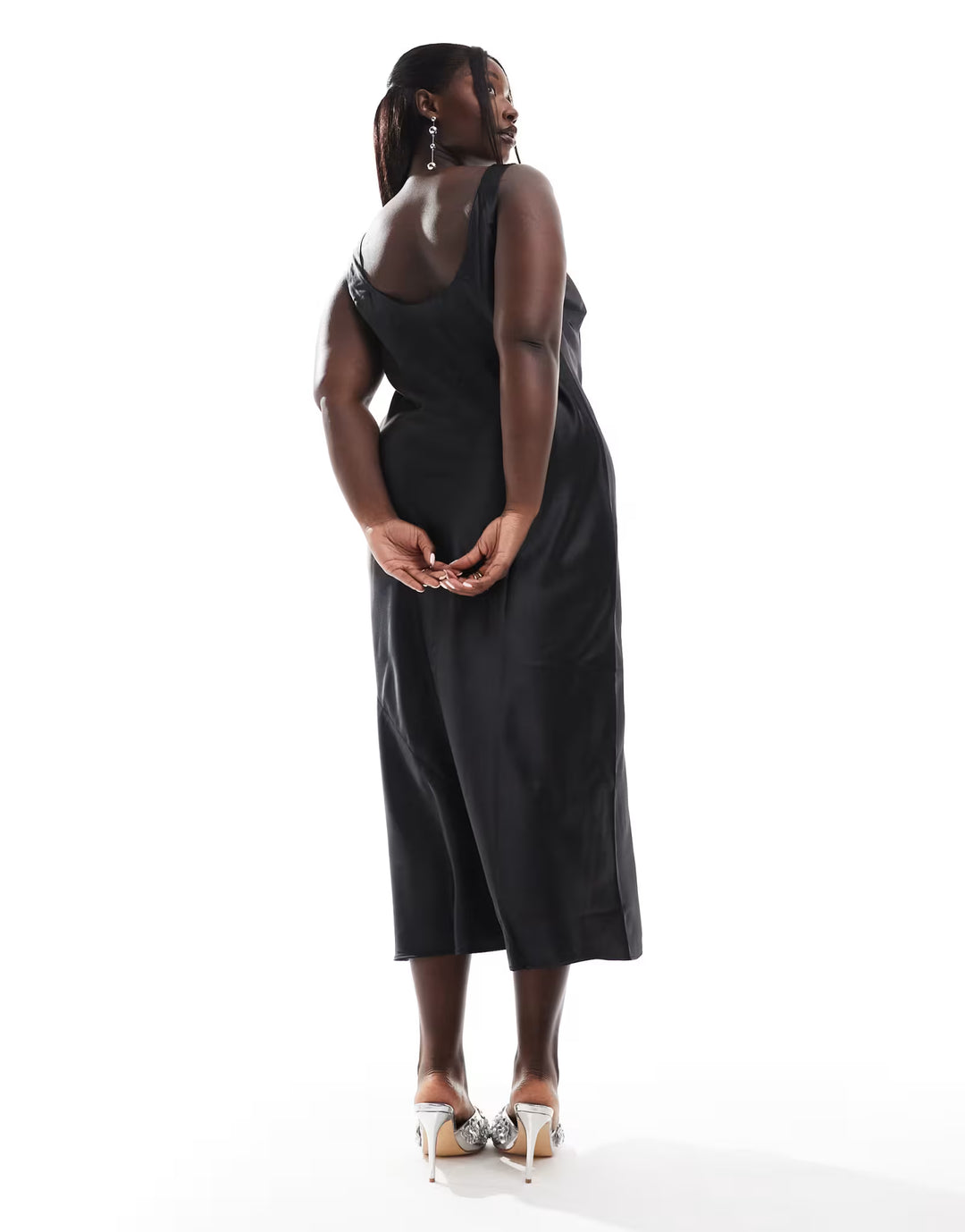 Rochie midi ASOS, negru