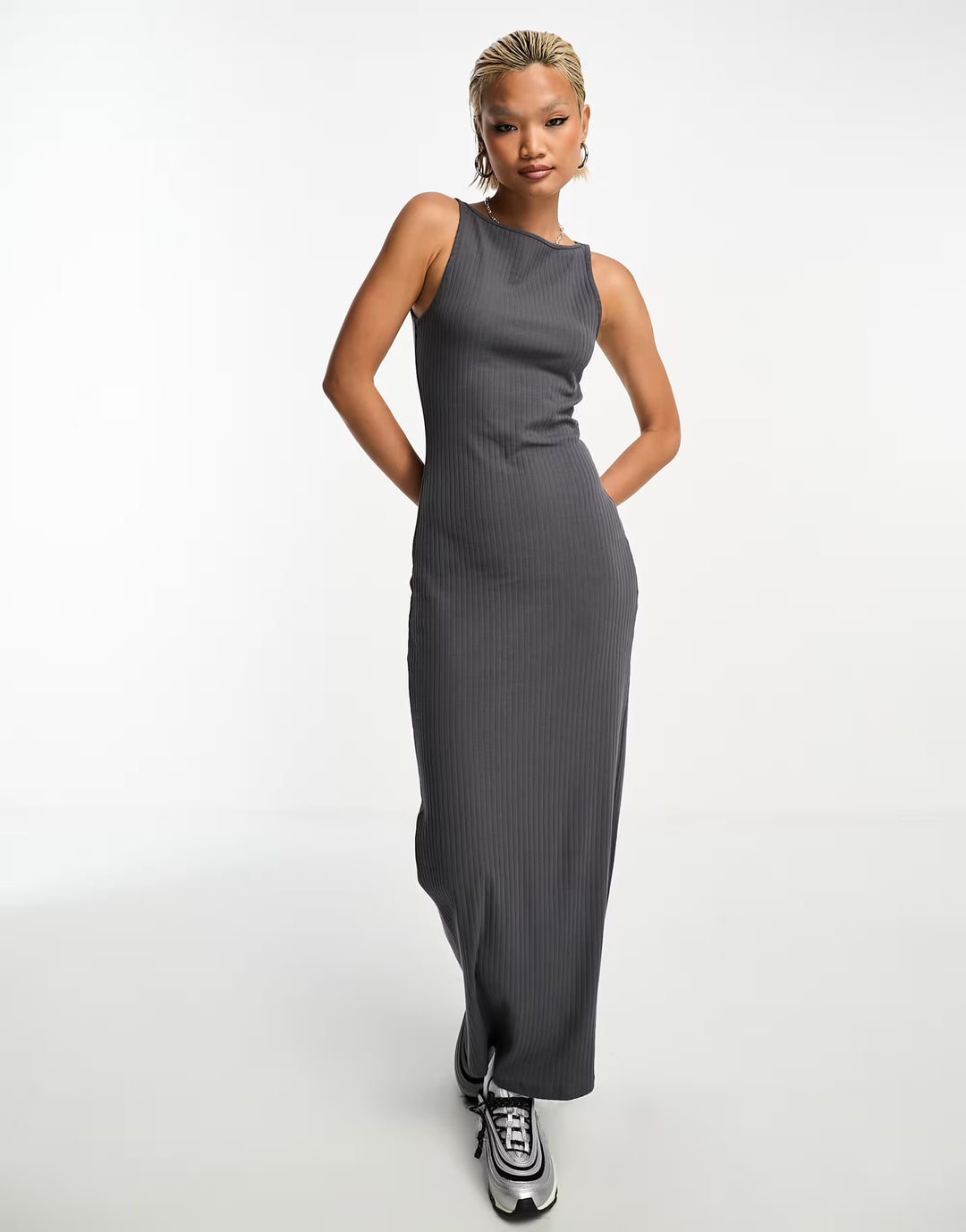 Rochie maxi ASOS, gri