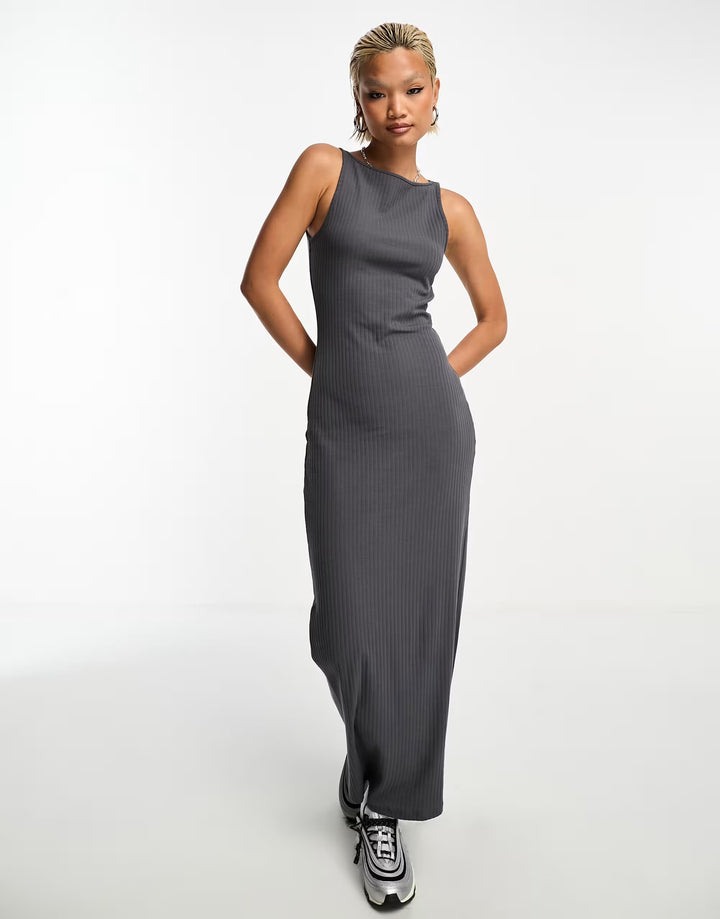 Rochie maxi ASOS, gri