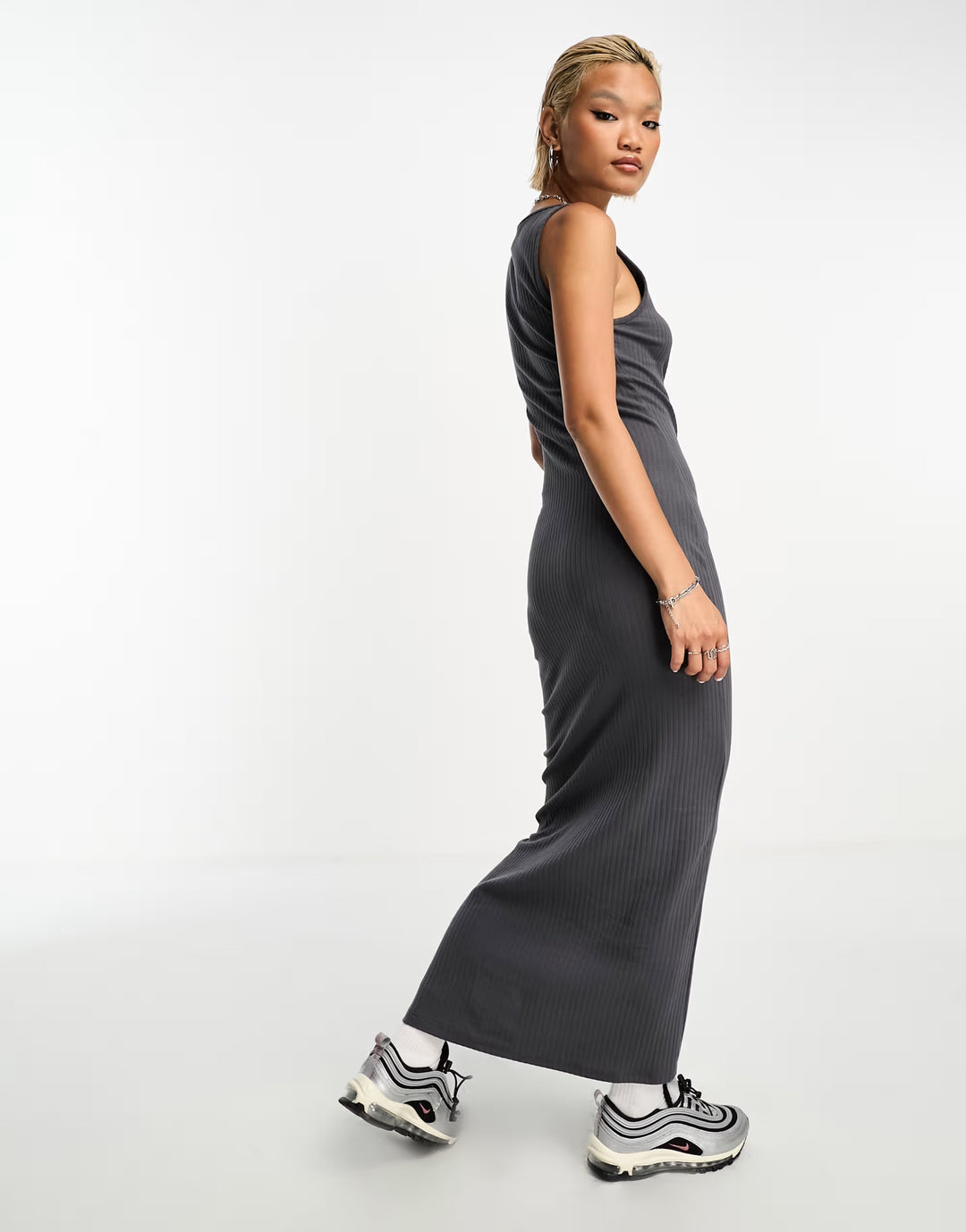 Rochie maxi ASOS, gri