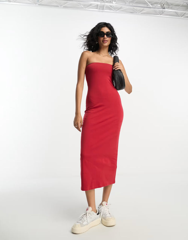 Rochie midi ASOS, roșu