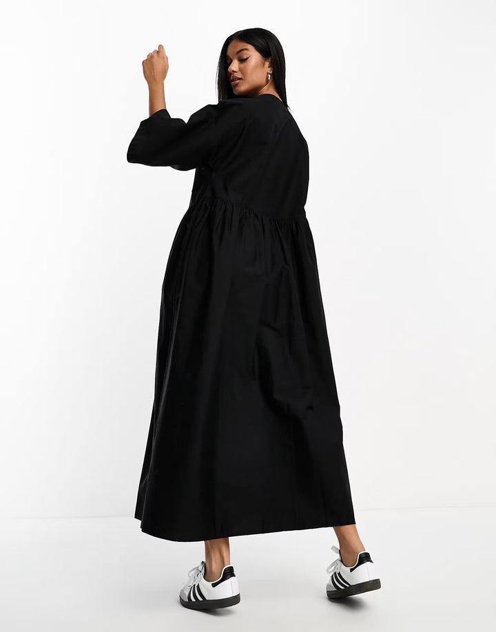 Rochie midi ASOS, negru