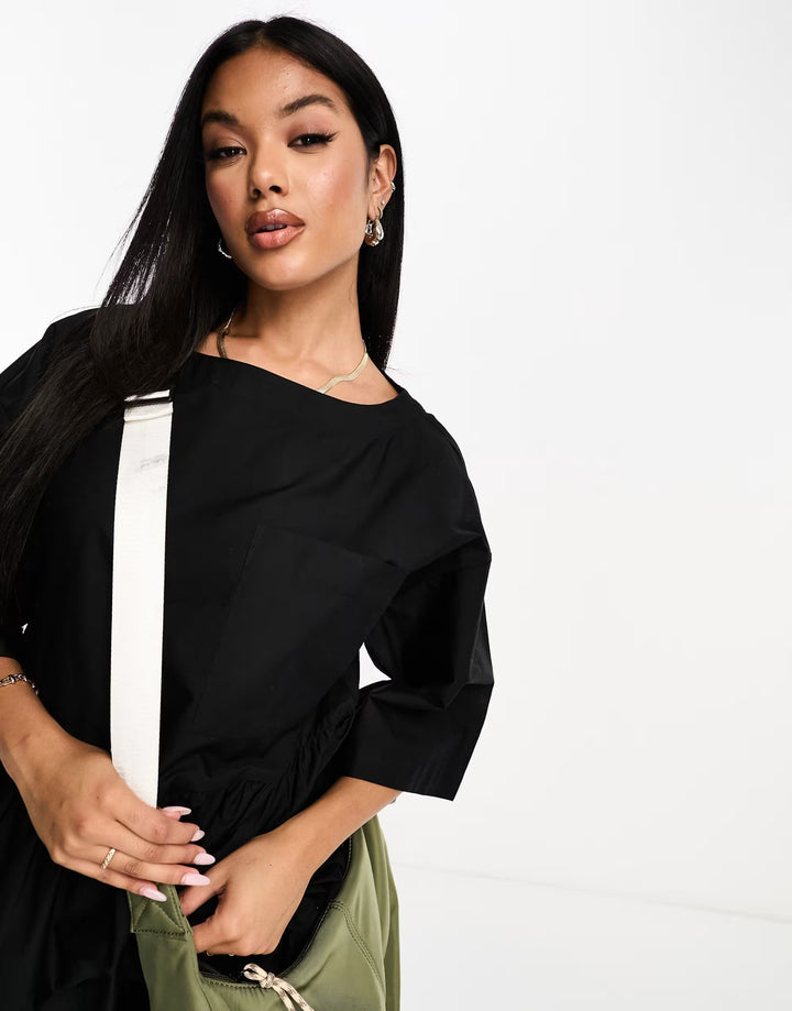 Rochie midi ASOS, negru