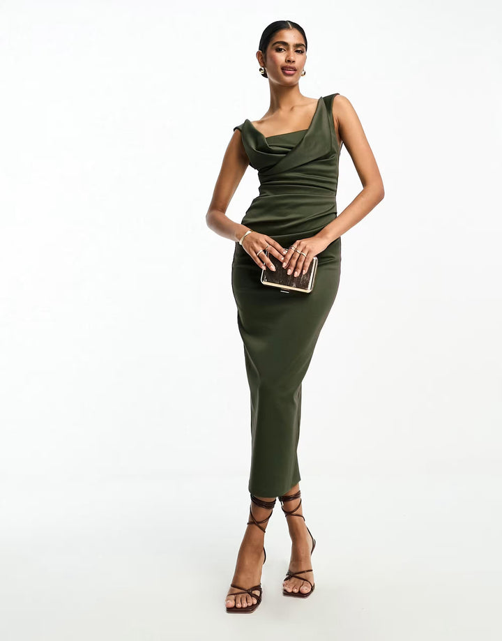 Rochie maxi, ASOS, kaki