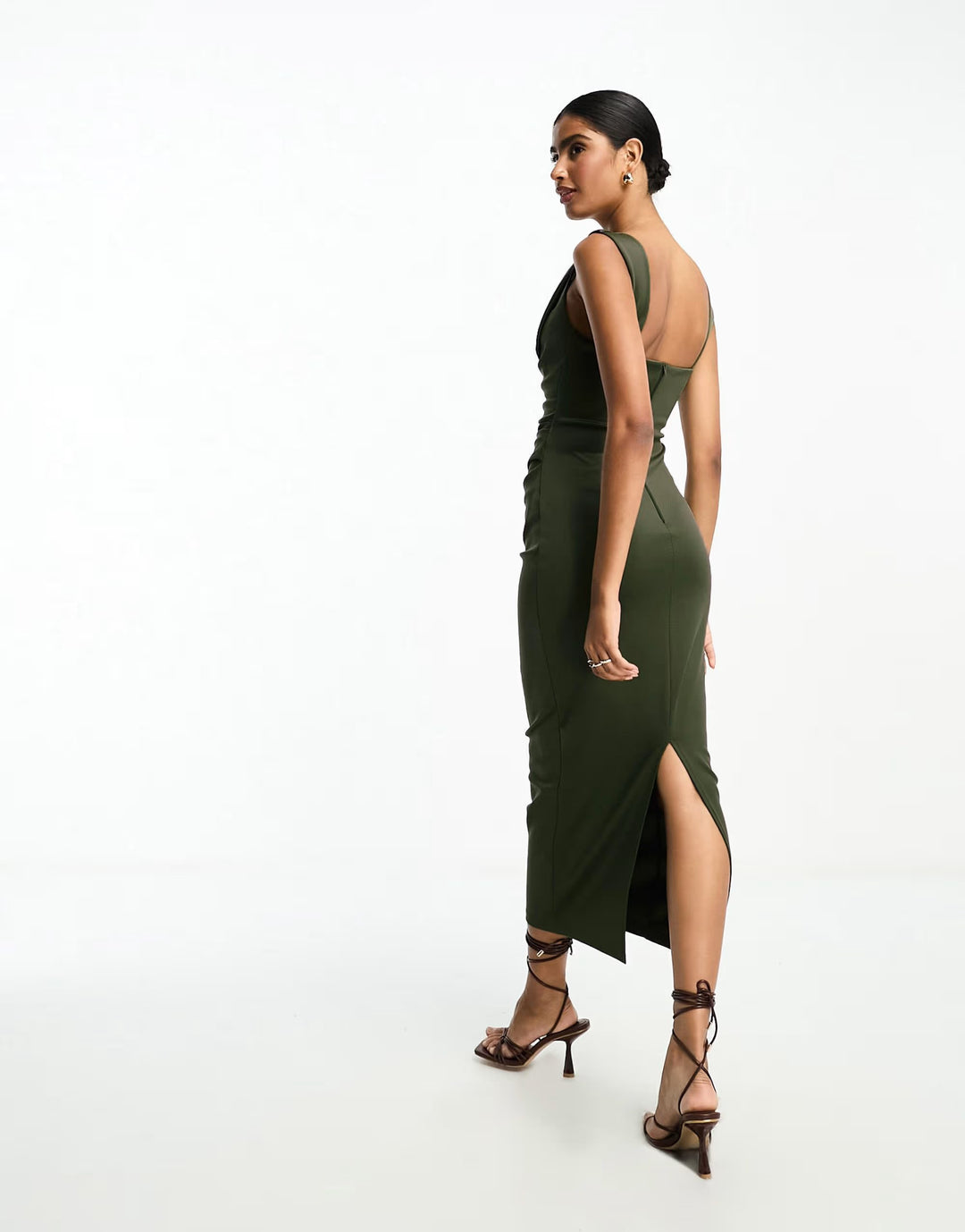 Rochie maxi ASOS, kaki